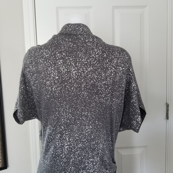 Calvin Klein Cinch Sweater Dress Silver Splatter S - Picture 9 of 12